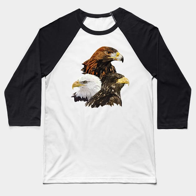 Royal Eagle and Pigargos Baseball T-Shirt by obscurite